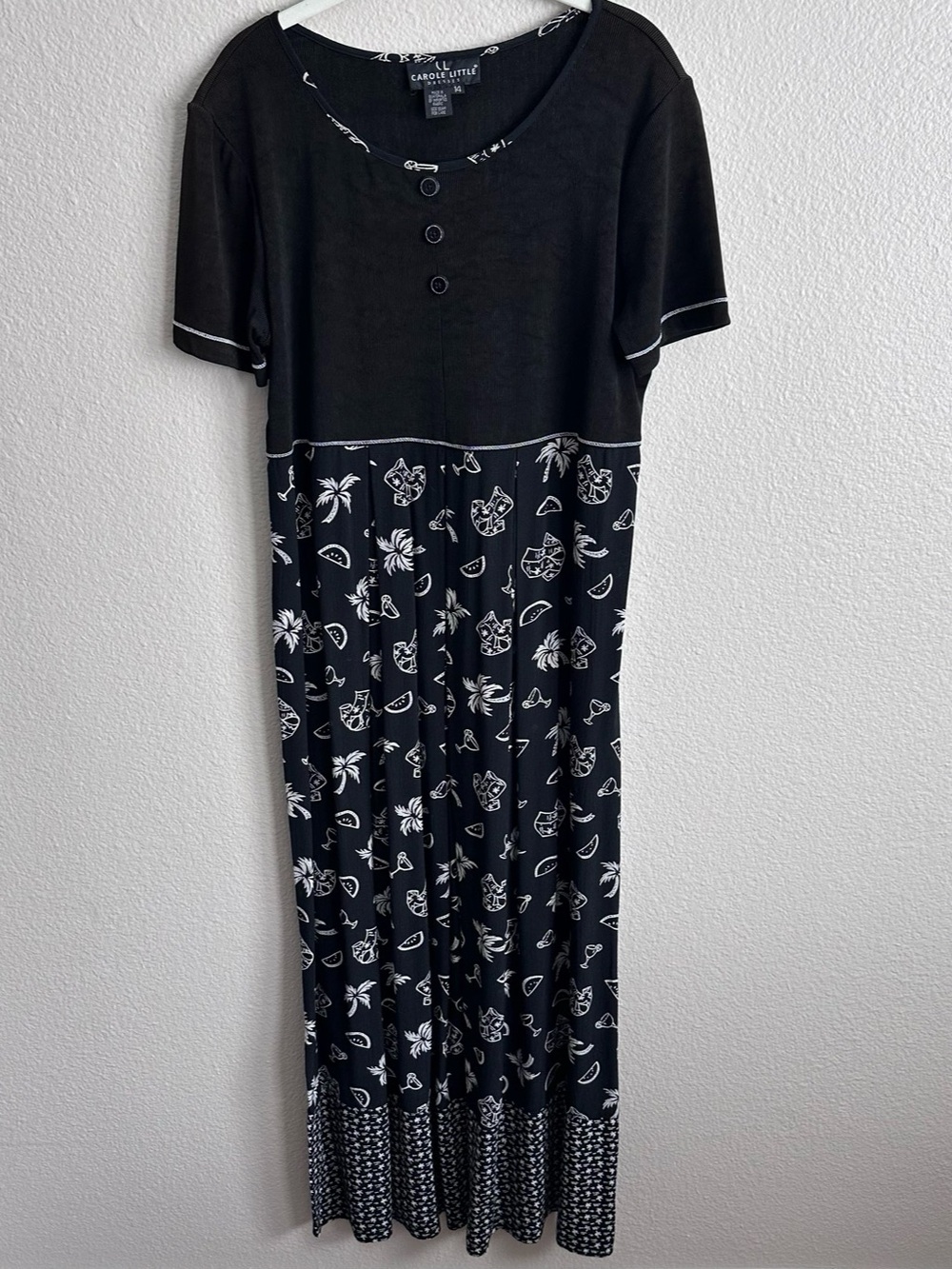 Carole Little Floral Maxi Dress Size Large